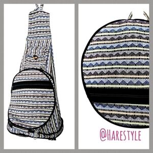 boho festival Nepal sling backpack packable & collapsible